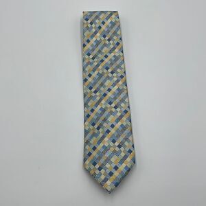 Blue and yellow necktie from chereskin